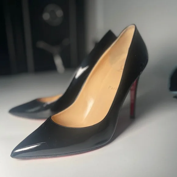 Christian Louboutin Black and Red Stiletto Heels - Picture 3 of 7